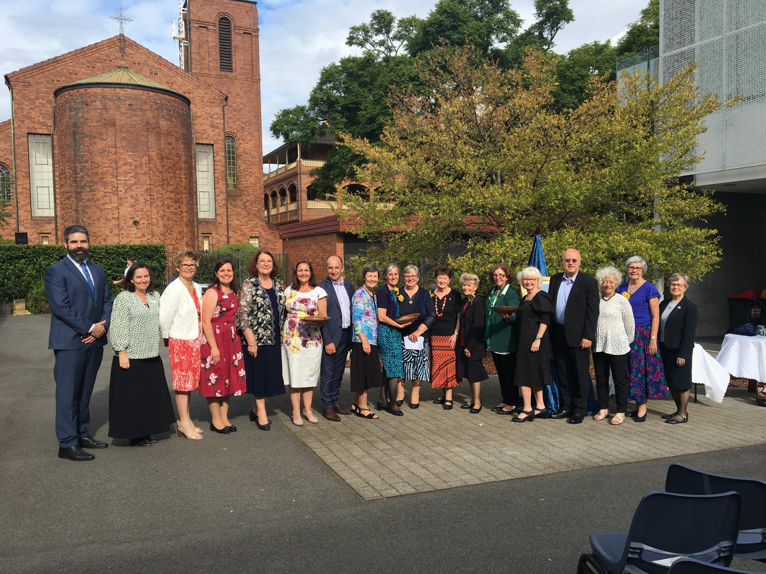 Group photo of attendees at the Our Lady of Mercy College Parramatta transfer ritual to Mercy Partners.