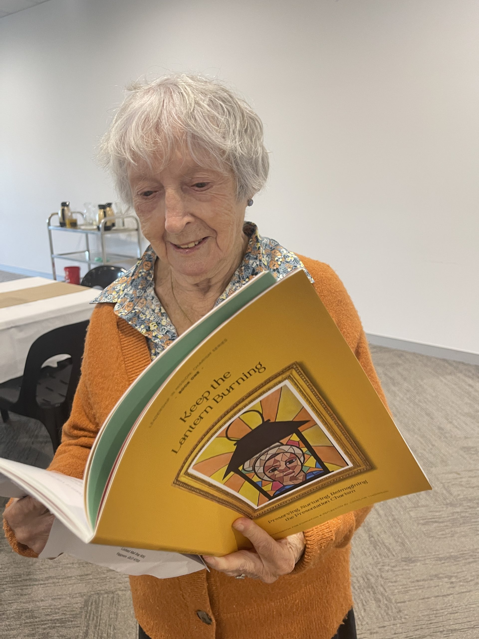 A guest flicking through the new Nano Nagle book.