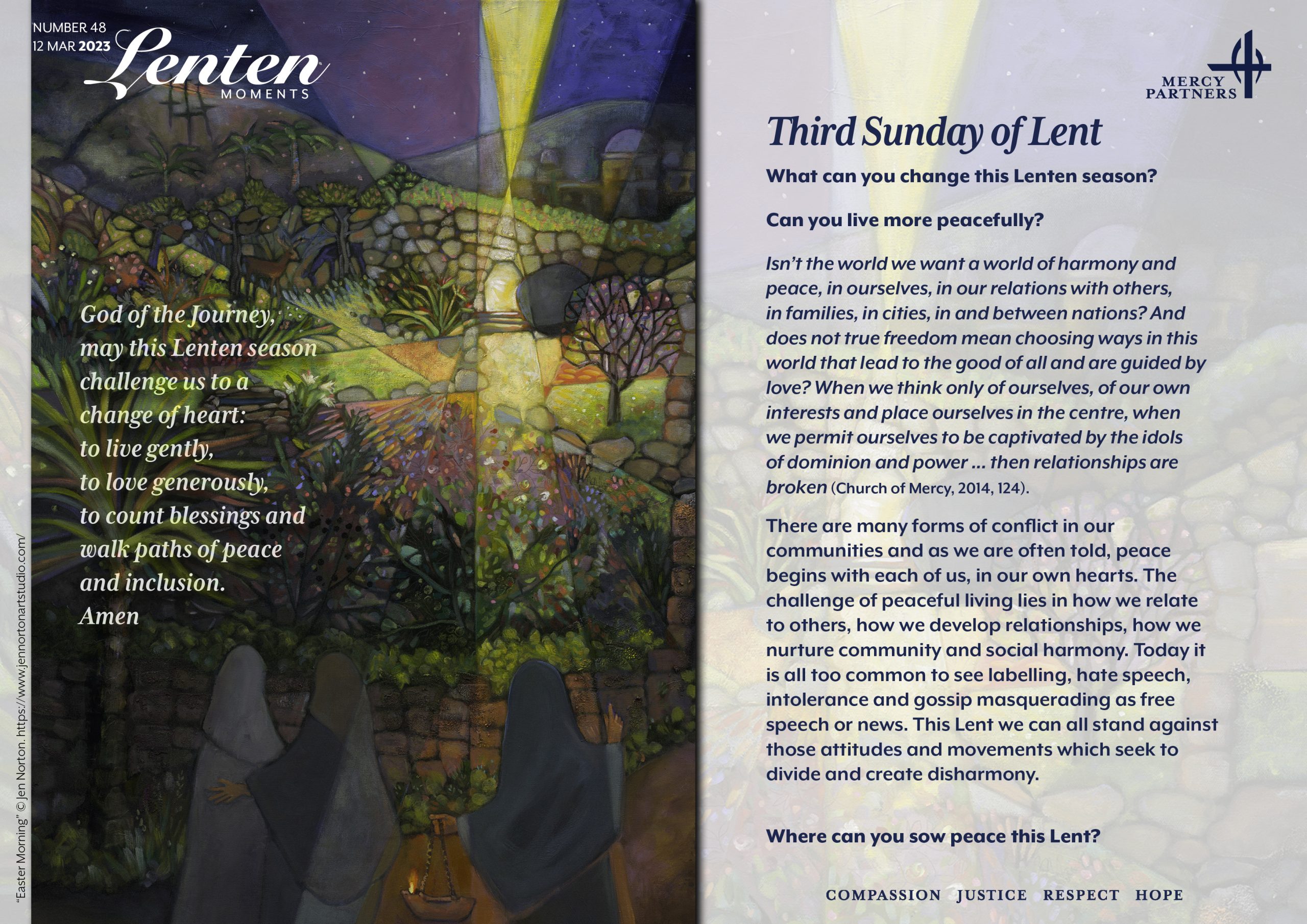 LentenMoments20234LivePeacefully