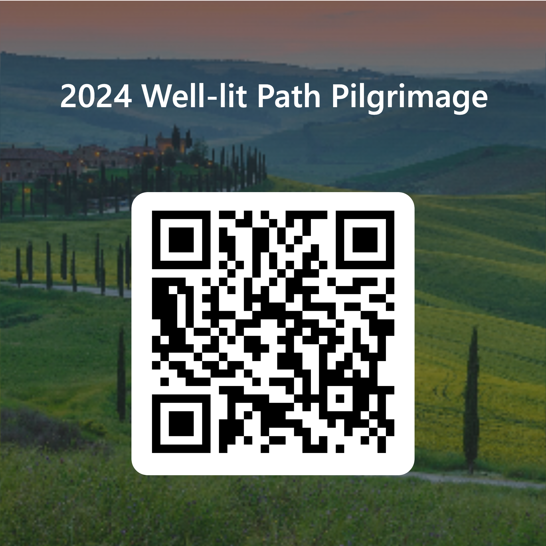 QRCode for 2024 Well-lit Path Pilgrimage