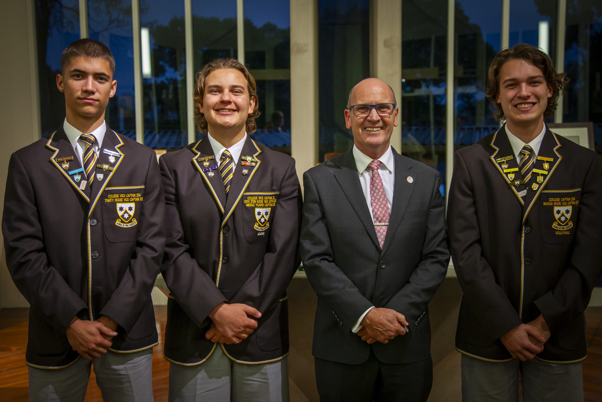 Whitefriars College Principal and students attending the handover transition.