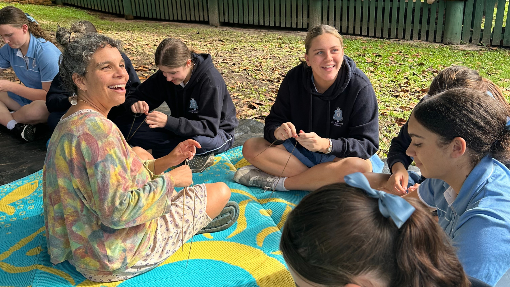 All Hallows’ students participating in some of the NAIDOC Week activities.