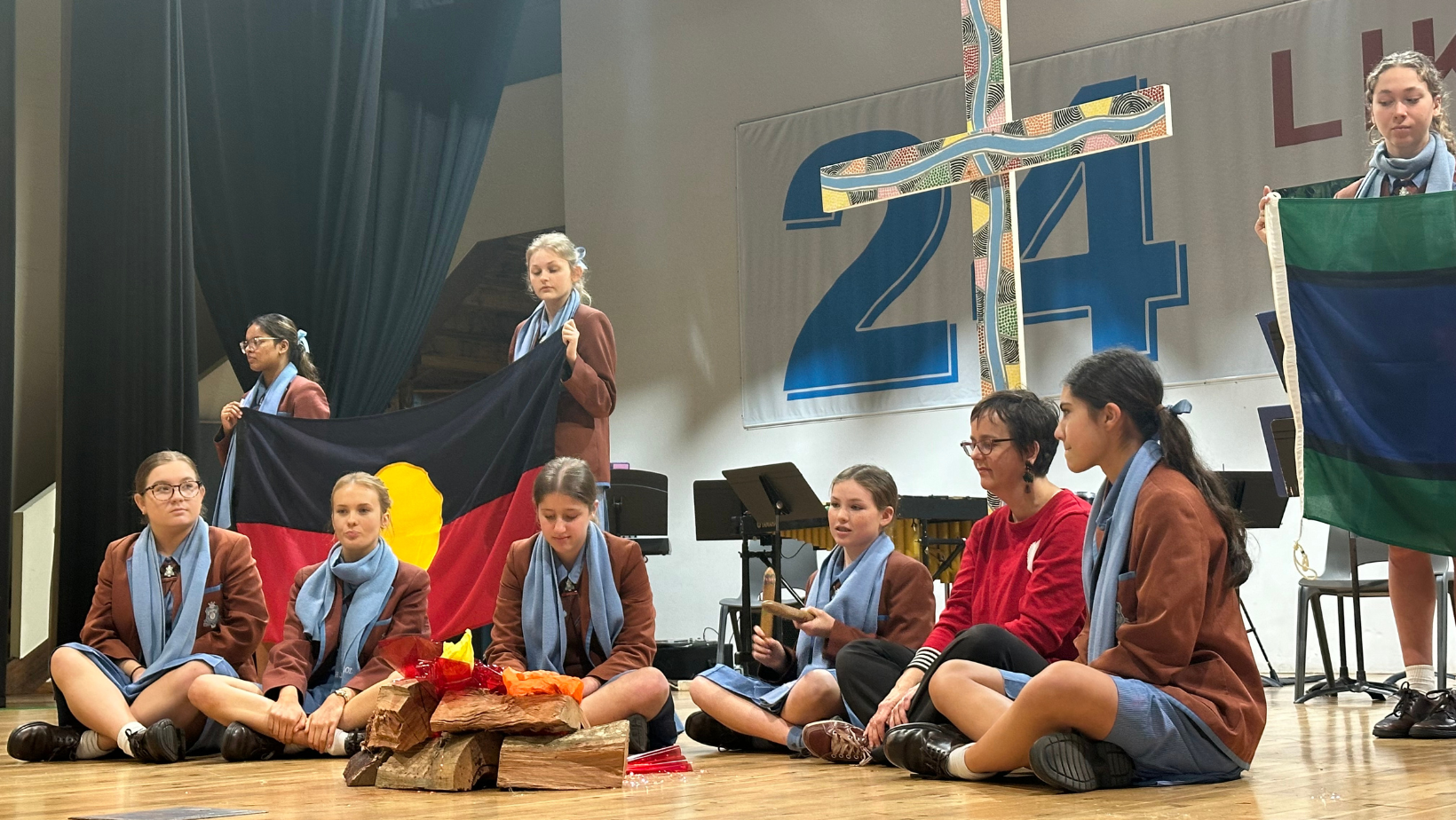 All of School Assembly celebrating NAIDOC Week.