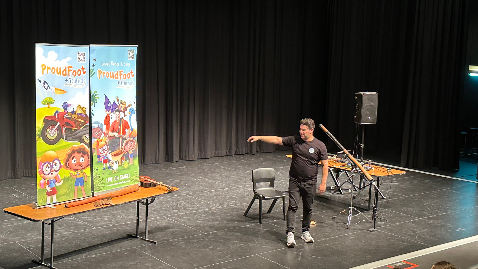 Lucus Proudfoot sharing in Indigenous traditions and stories during NAIDOC Week.