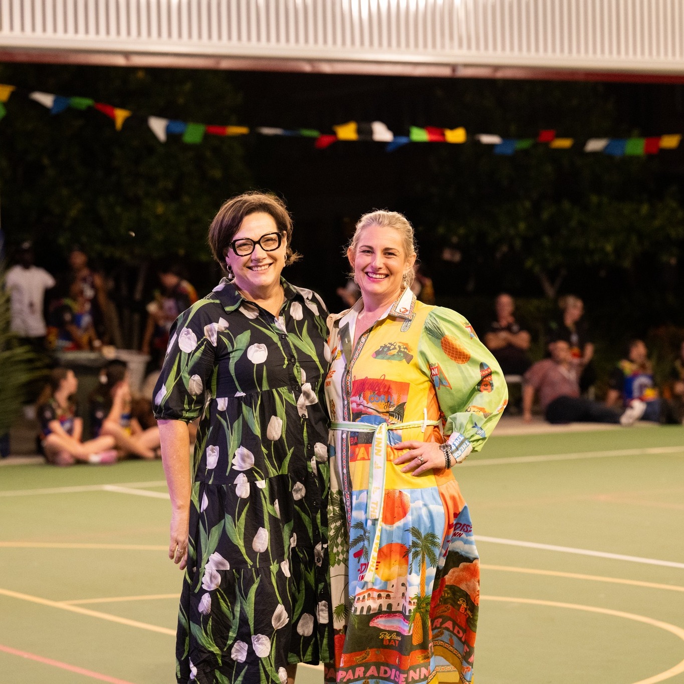 Mercy Partners Board Director, Cath Parker (on the left) with a guest at the NAIDOC celebration.